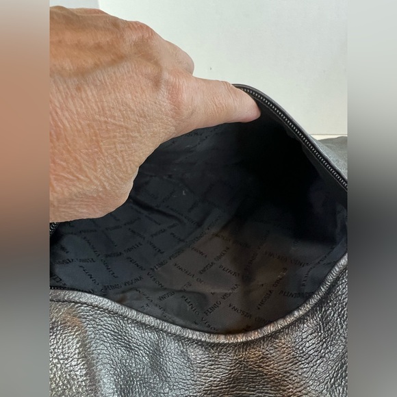 Plinio Visona Black Fold over Hobo Purse - Picture 9 of 16